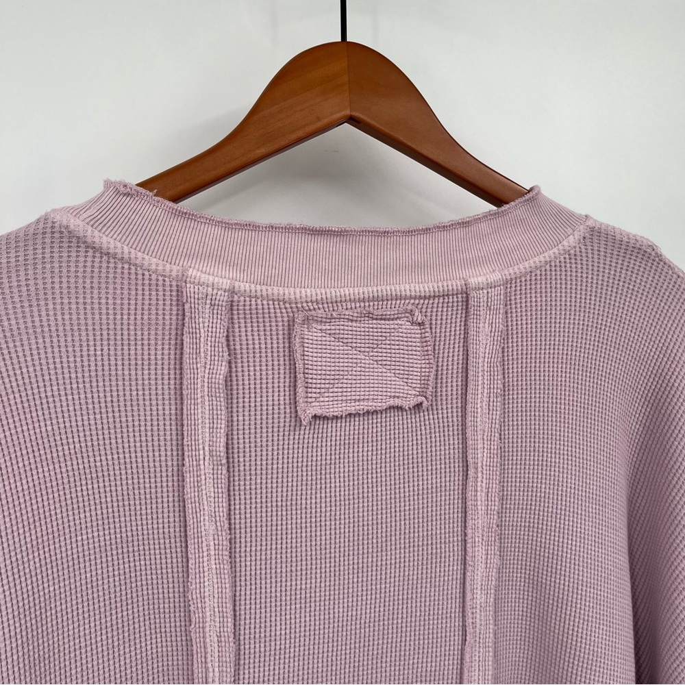 NWT We The Free People Lavender Ellie Thermal Oversized Top M - Picture 10 of 11